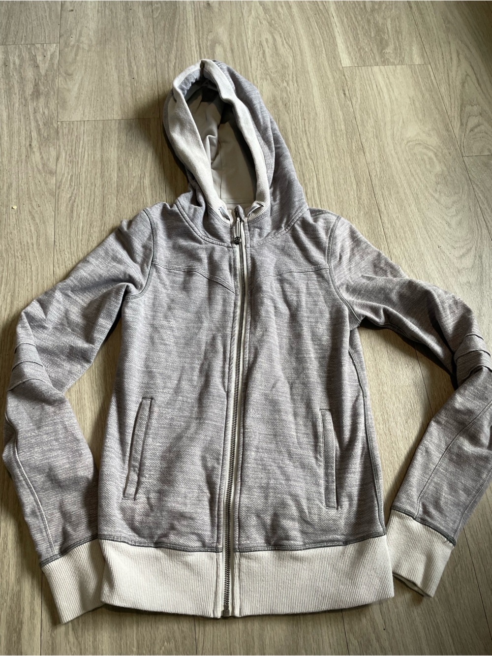 lululemon athletica Heather Gray Hooded Full-Zip Jacket